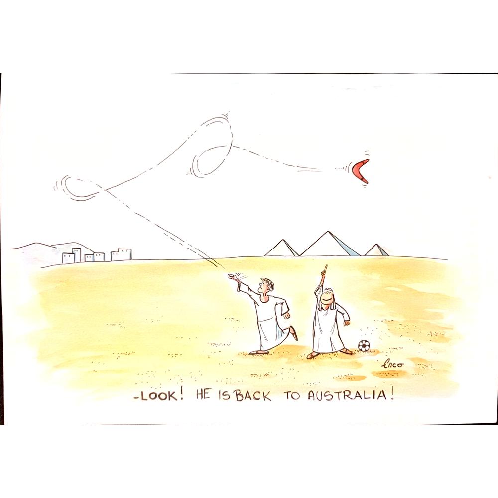Josip Kovacevic 29x21cm Orijinal Karikatür BOD00144