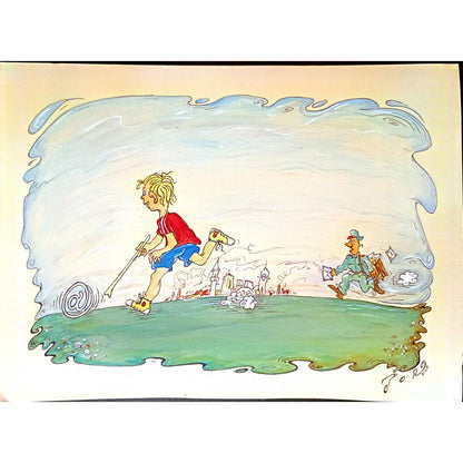 Jordan Popiliev 29x21cm Orijinal Karikatür BOD00147