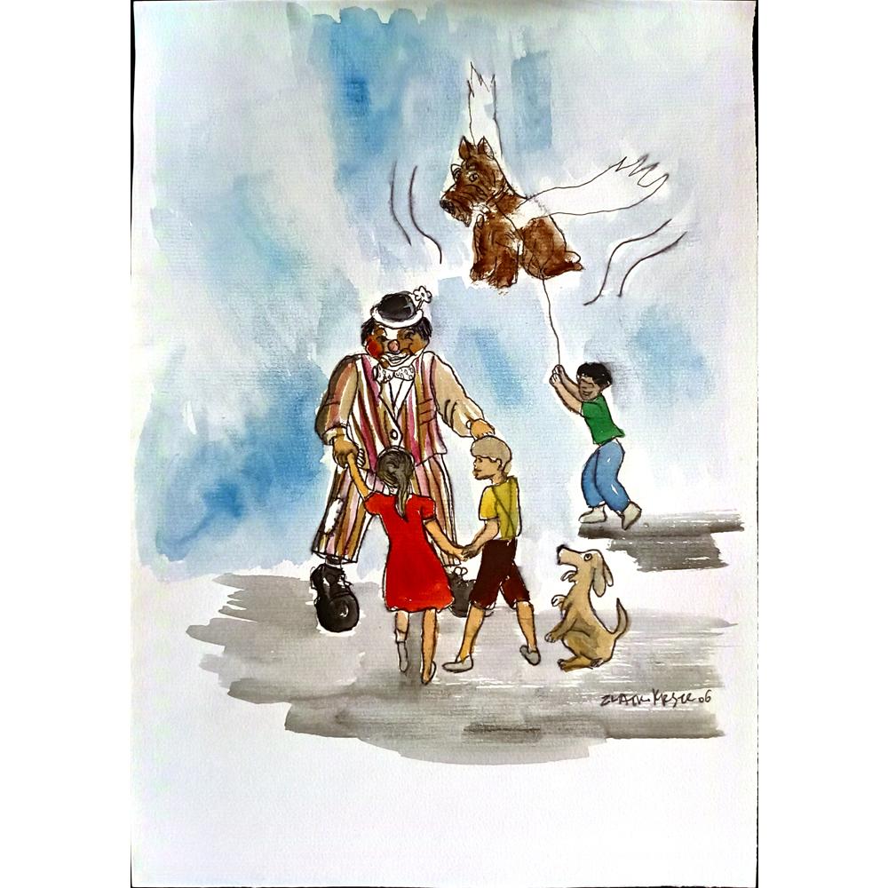 Zlatko Krstevski 29x21cm Original Cartoon BOD00156