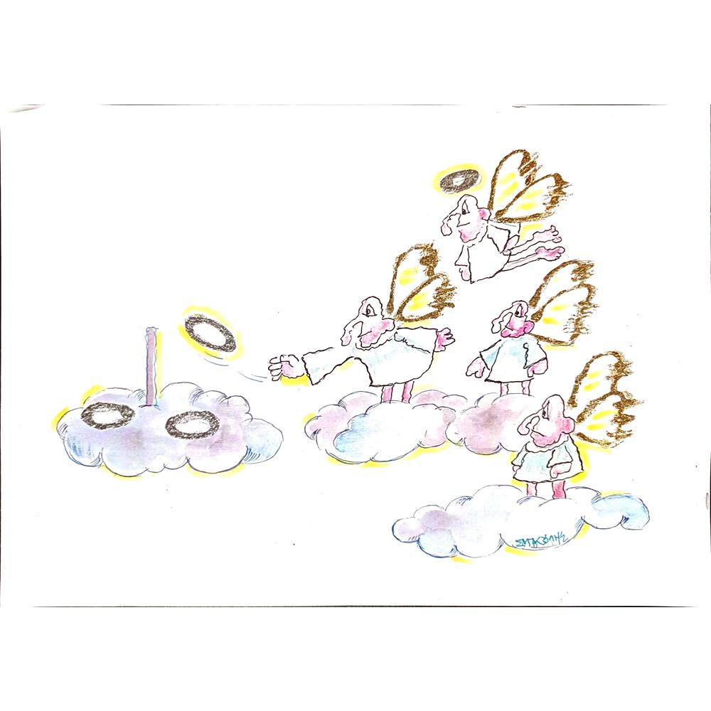 Serafim Bakoulis 29x21cm Orijinal Karikatür BOD00157