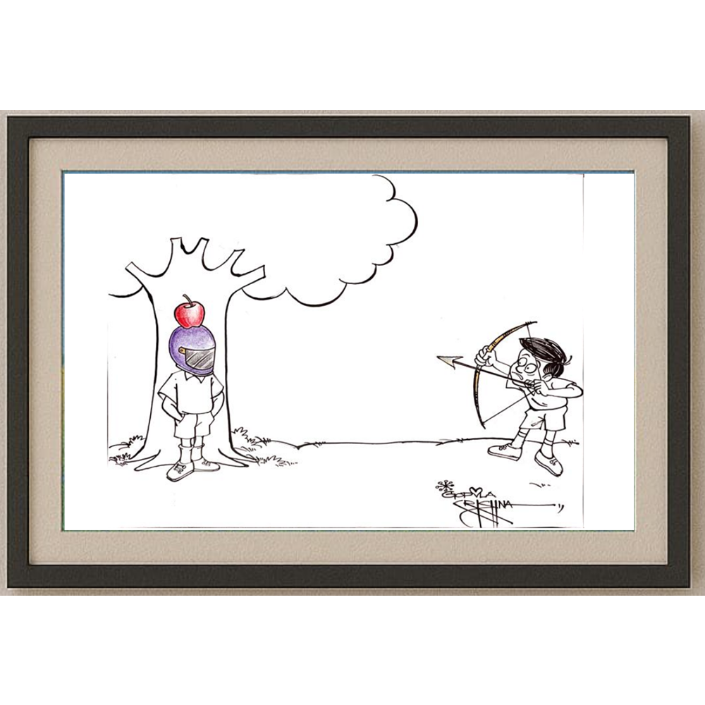 Vendra Gopalaksrishna 29x21cm Orijinal Karikatür BOD00158