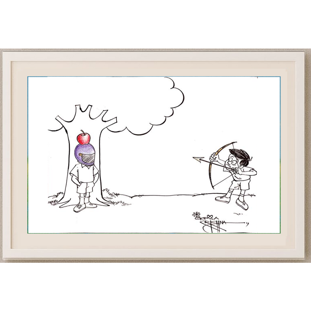 Vendra Gopalaksrishna 29x21cm Orijinal Karikatür BOD00158