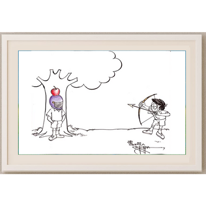 Vendra Gopalaksrishna 29x21cm Orijinal Karikatür BOD00158