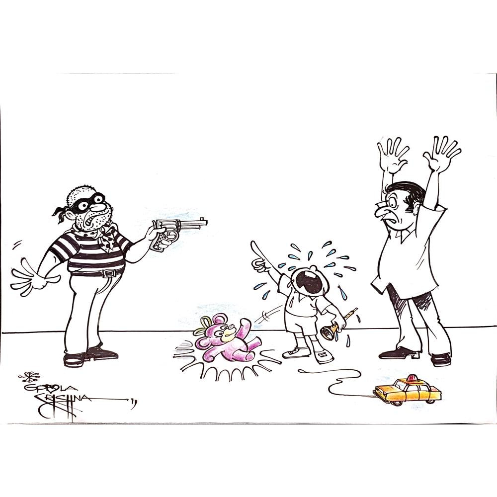 Vendra Gopalaksrishna 29x21cm Orijinal Karikatür BOD00159