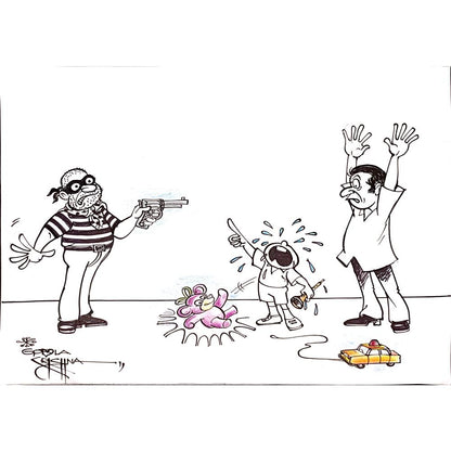 Vendra Gopalaksrishna 29x21cm Orijinal Karikatür BOD00159