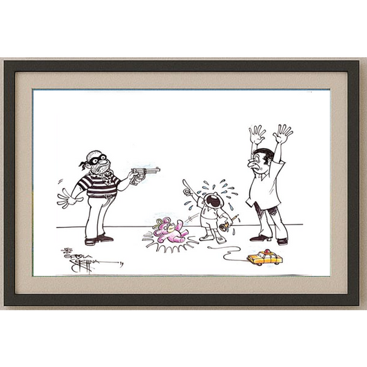 Vendra Gopalaksrishna 29x21cm Orijinal Karikatür BOD00159