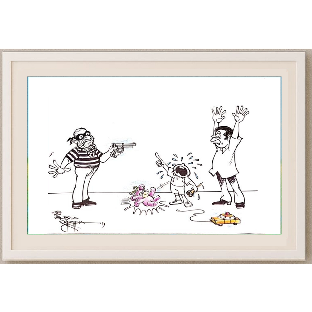 Vendra Gopalaksrishna 29x21cm Orijinal Karikatür BOD00159
