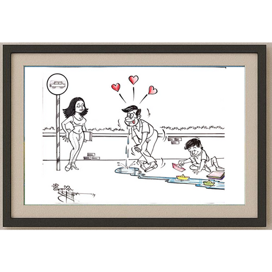Vendra Gopalaksrishna 29x21cm Orijinal Karikatür BOD00160