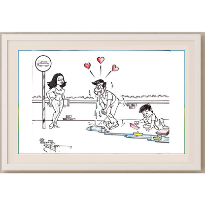 Vendra Gopalaksrishna 29x21cm Orijinal Karikatür BOD00160
