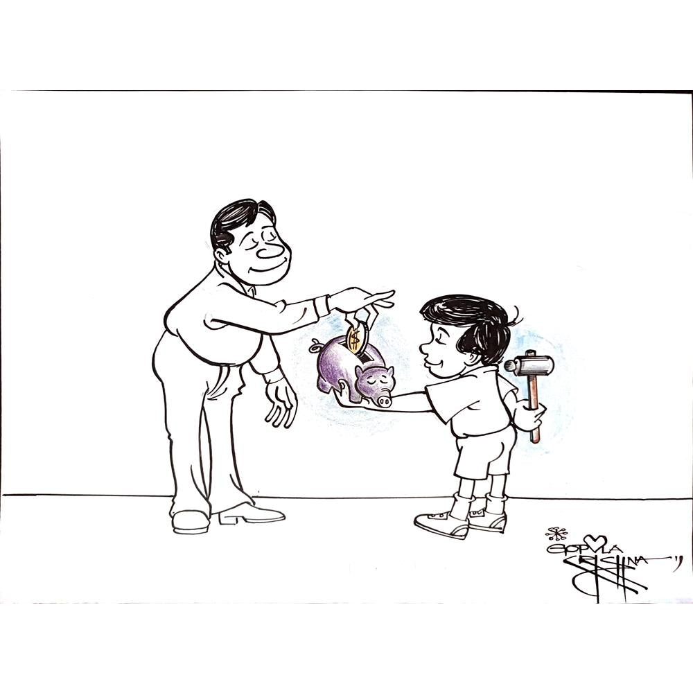 Vendra Gopalaksrishna 29x21cm Orijinal Karikatür BOD00162