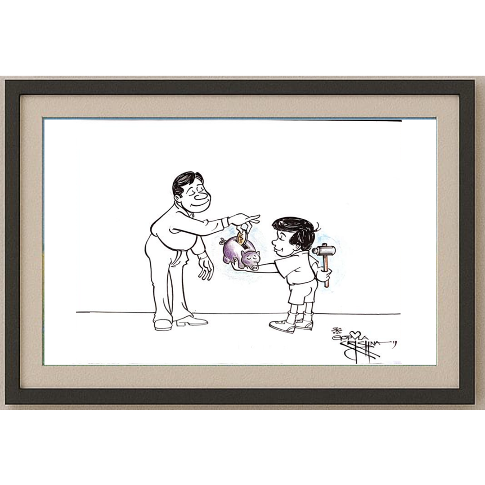 Vendra Gopalaksrishna 29x21cm Orijinal Karikatür BOD00162
