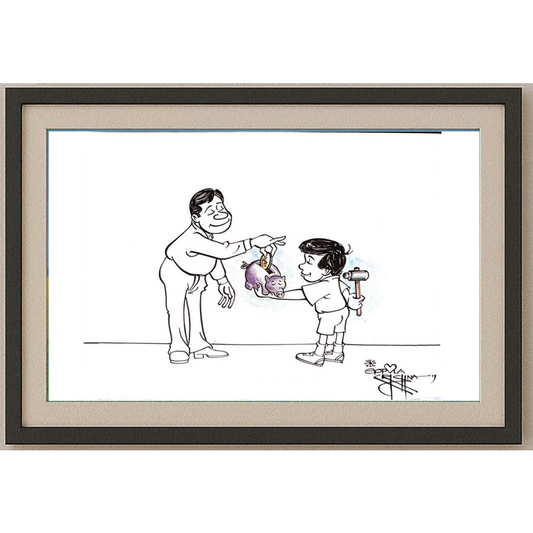 Vendra Gopalaksrishna 29x21cm Orijinal Karikatür BOD00162