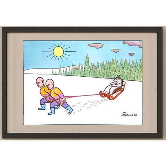 Marino Tarizzo 29x21cm Orijinal Karikatür BOD00167