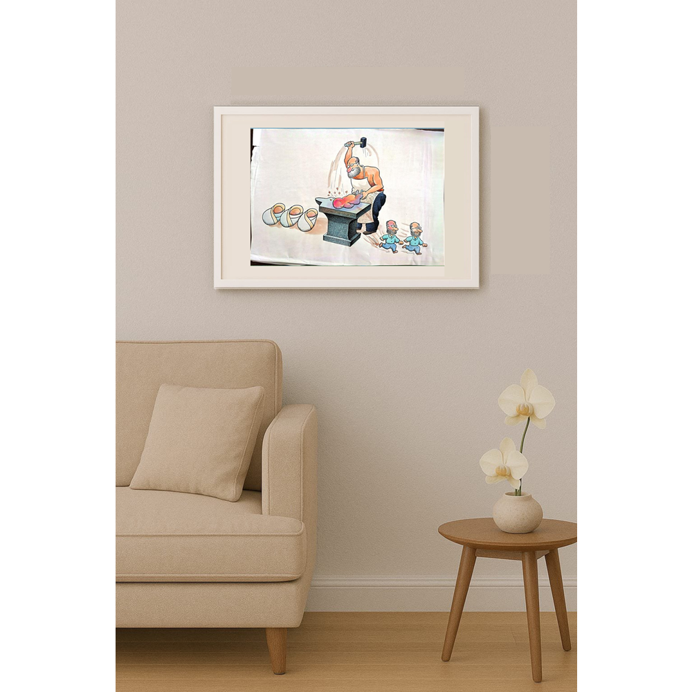 Feng Gui Bo 43x30cm Orijinal Karikatür BOD00177