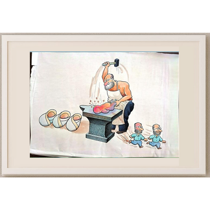 Feng Gui Bo 43x30cm Orijinal Karikatür BOD00177