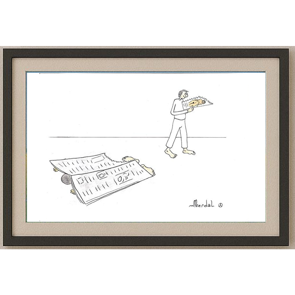 Mahmut Erdal Karakoc 29x21cm Orijinal Karikatür BOD00182