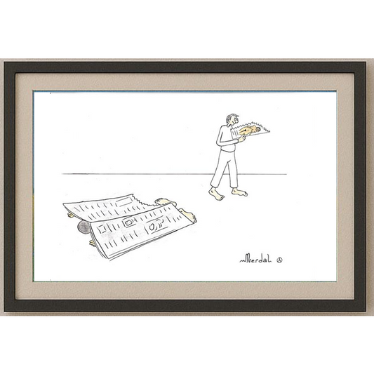 Mahmut Erdal Karakoc 29x21cm Orijinal Karikatür BOD00182