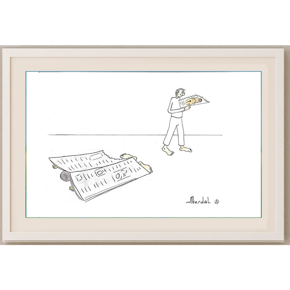Mahmut Erdal Karakoc 29x21cm Orijinal Karikatür BOD00182