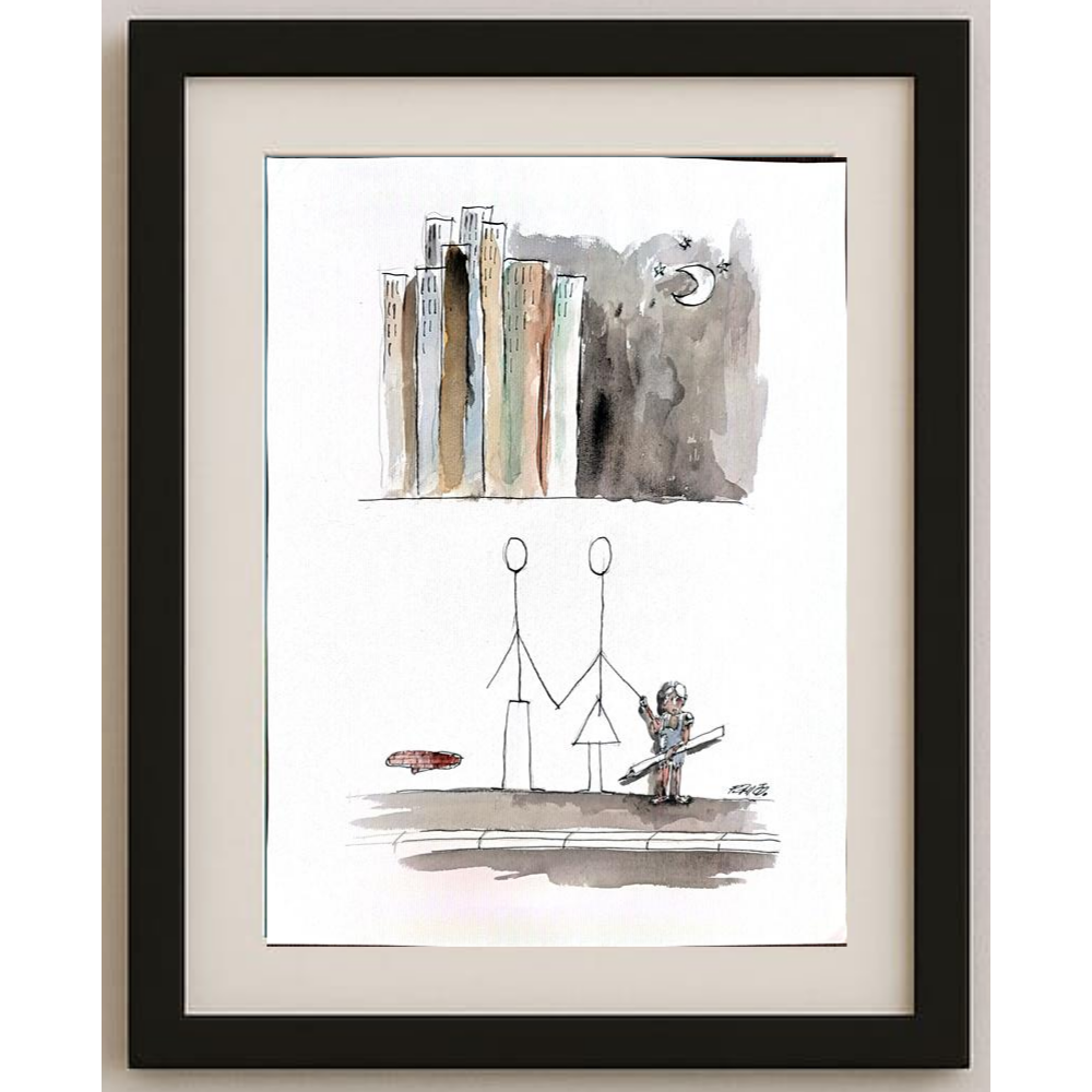 Milos Panig Pango 40x30cm Orijinal Karikatür BOD00183