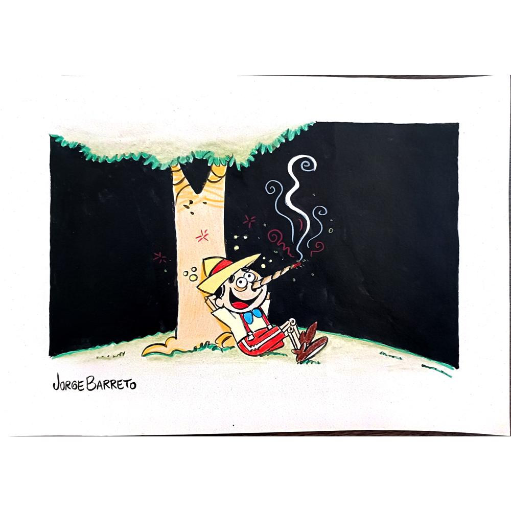 Jorge Barreto 40x30cm Orijinal Karikatür BOD00184
