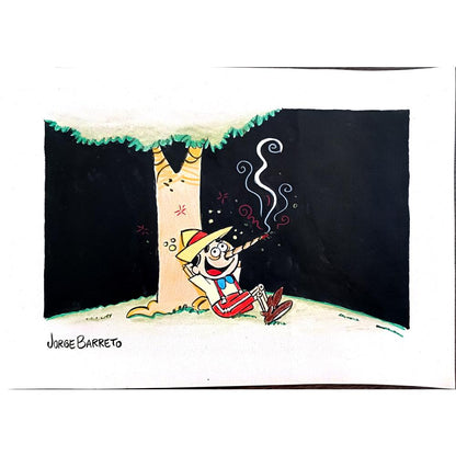 Jorge Barreto 40x30cm Orijinal Karikatür BOD00184