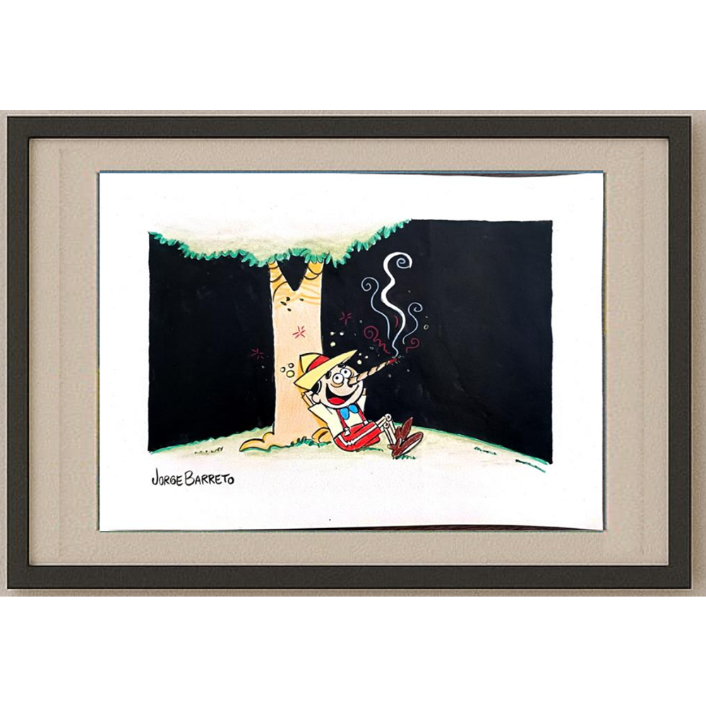 Jorge Barreto 40x30cm Orijinal Karikatür BOD00184