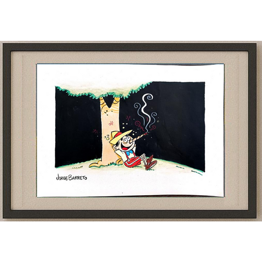 Jorge Barreto 40x30cm Orijinal Karikatür BOD00184