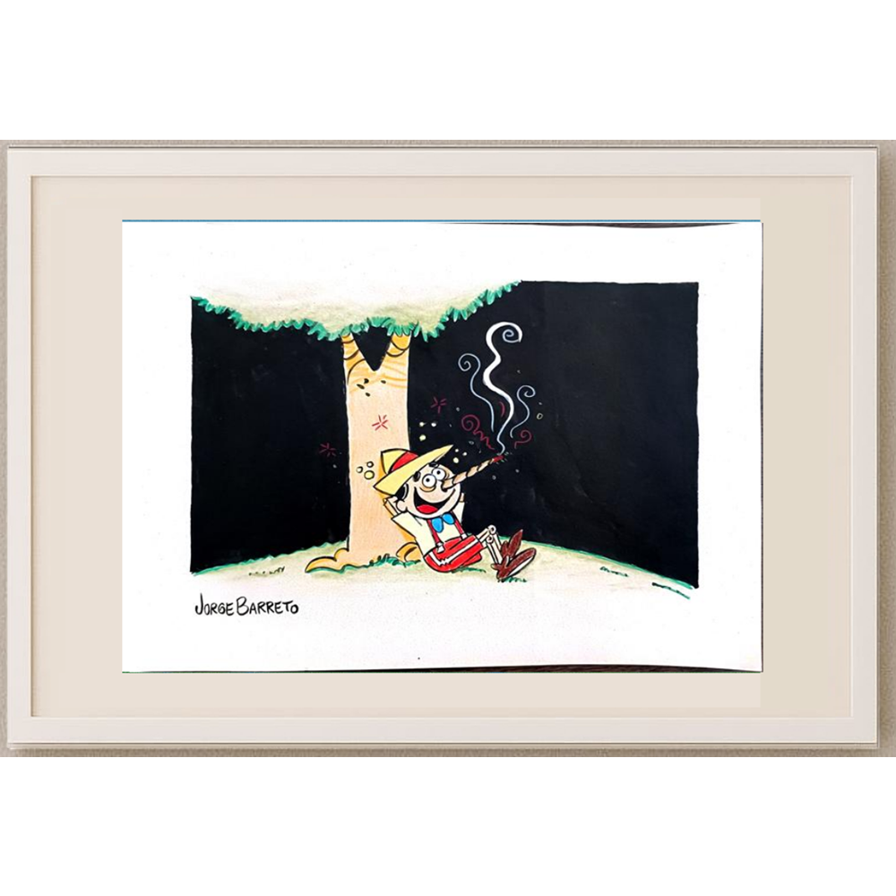 Jorge Barreto 40x30cm Orijinal Karikatür BOD00184