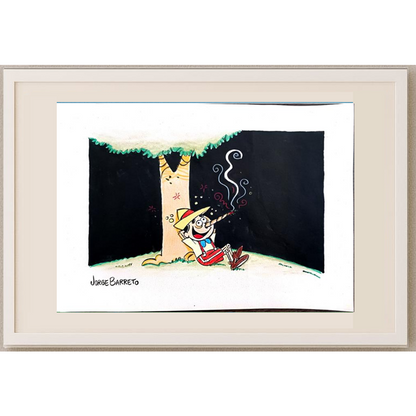 Jorge Barreto 40x30cm Orijinal Karikatür BOD00184