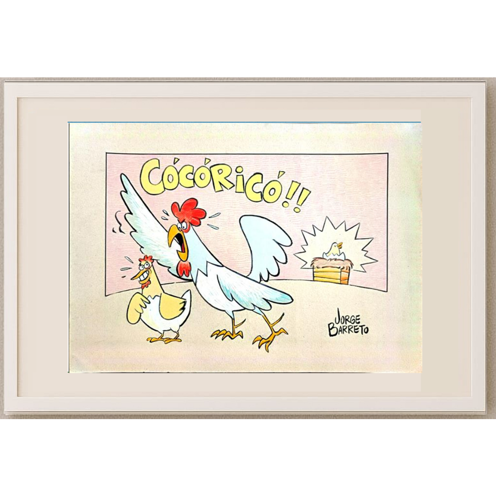 Jorge Barreto 40x30cm Orijinal Karikatür BOD00185