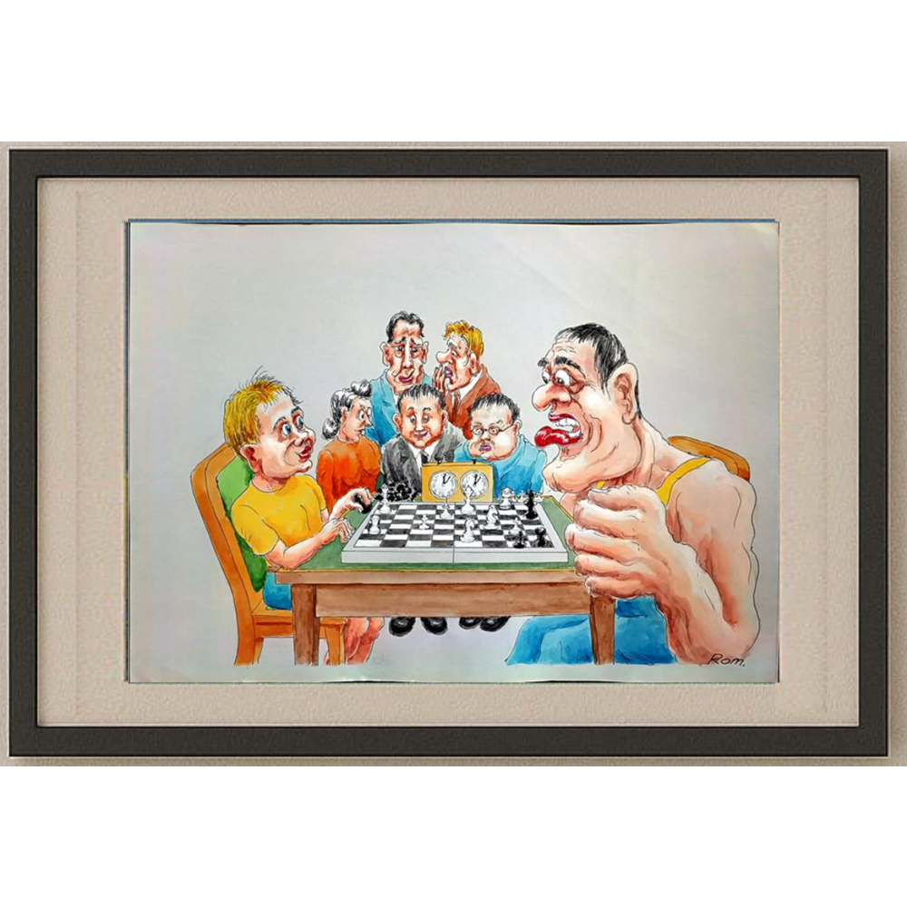 Romanov Vladimir 40x30cm Orijinal Karikatür BOD00191
