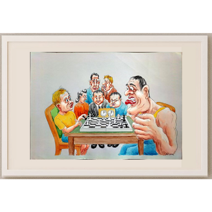 Romanov Vladimir 40x30cm Orijinal Karikatür BOD00191