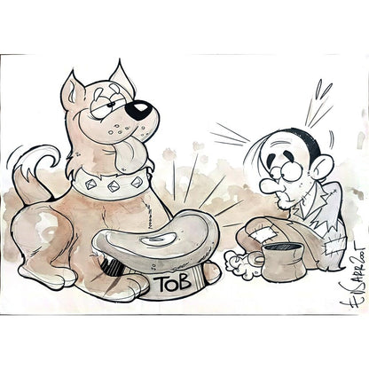 Mancos Sarro 43x30cm Orijinal Karikatür BOD00198