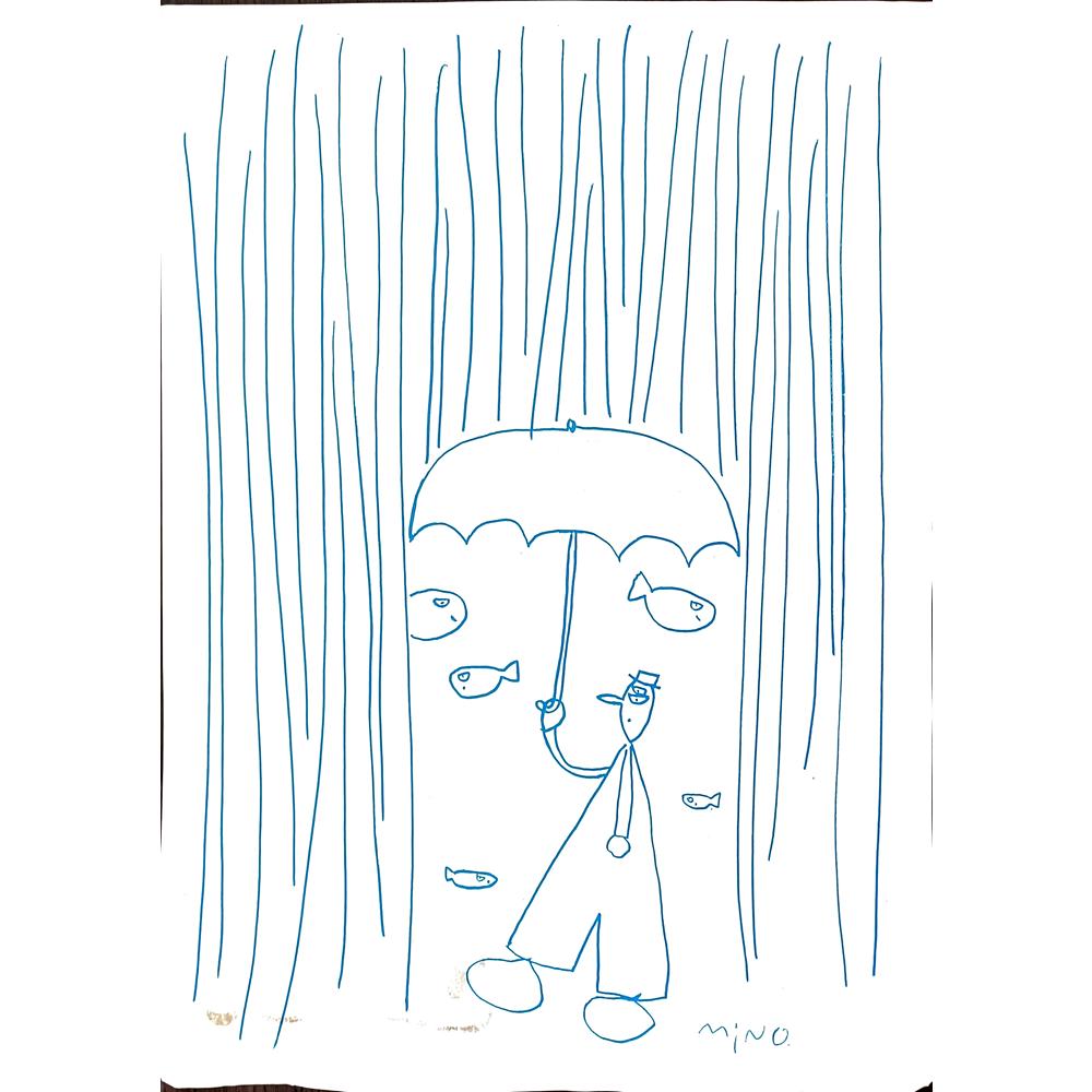 Minoru Tanaka 36x26cm Orijinal Karikatür BOD00204