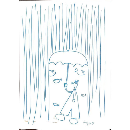Minoru Tanaka 36x26cm Orijinal Karikatür BOD00204