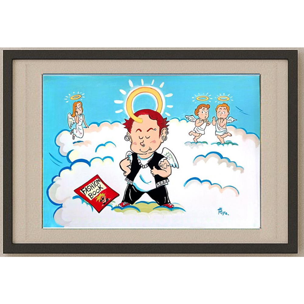 Riyako Kasuge 43x30cm Orijinal Karikatür BOD00205