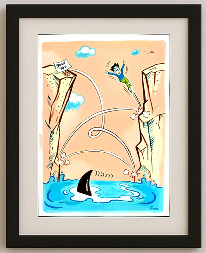 Riyako Kasuge 43x30cm Original Cartoon BOD00206