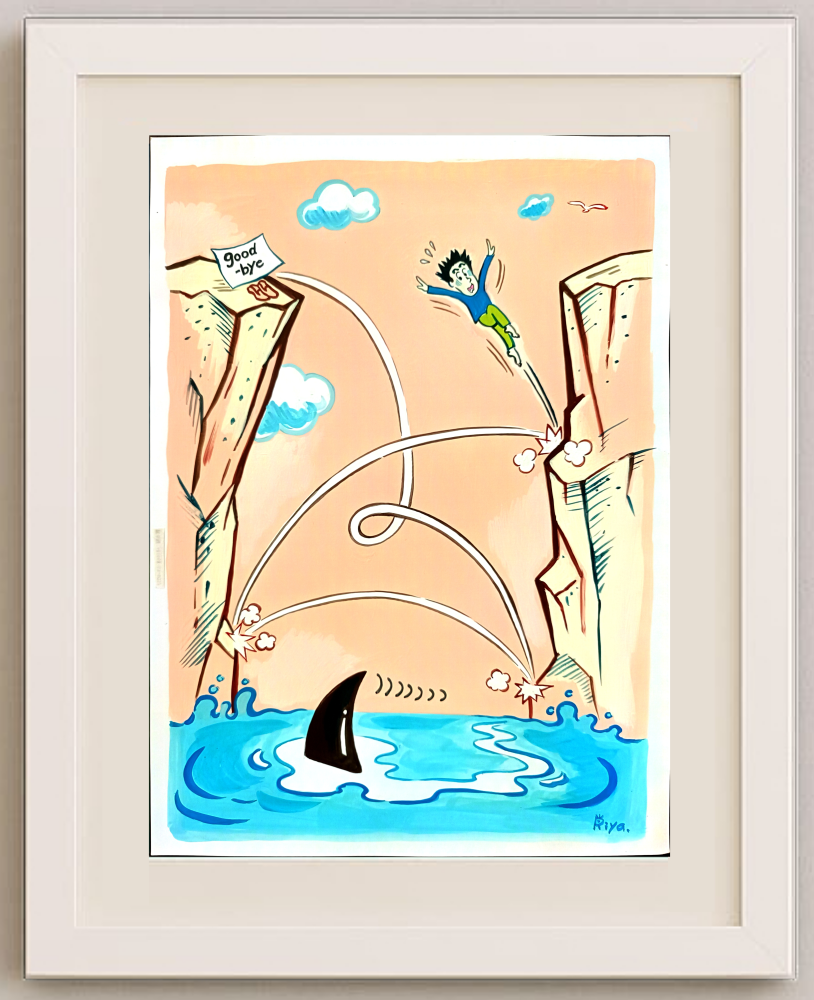 Riyako Kasuge 43x30cm Original Cartoon BOD00206