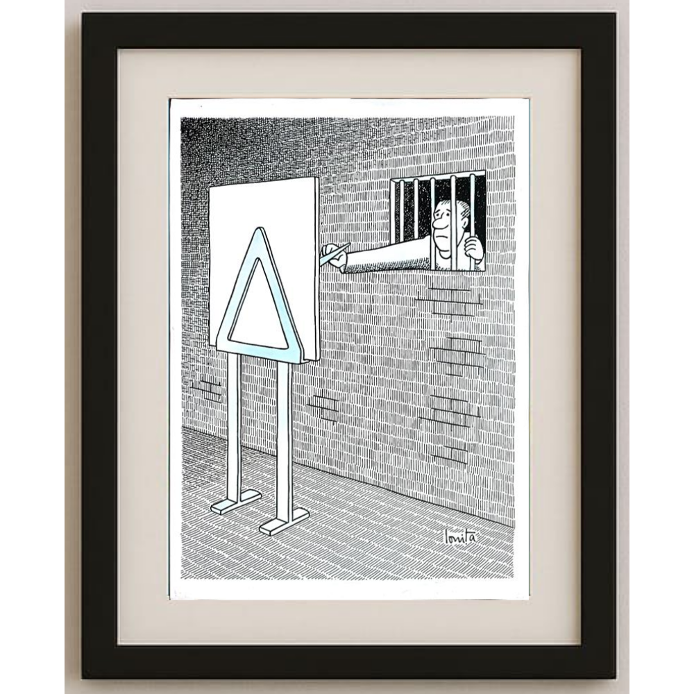 Nicolae Ionita 43x30cm Orijinal Karikatür BOD00208