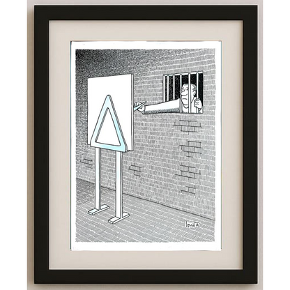 Nicolae Ionita 43x30cm Orijinal Karikatür BOD00208