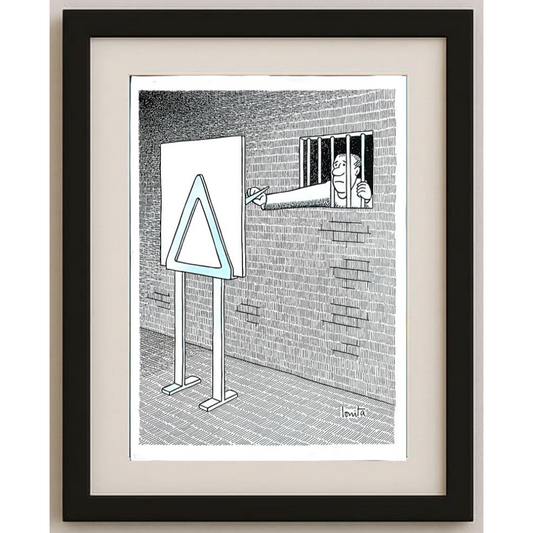 Nicolae Ionita 43x30cm Orijinal Karikatür BOD00208