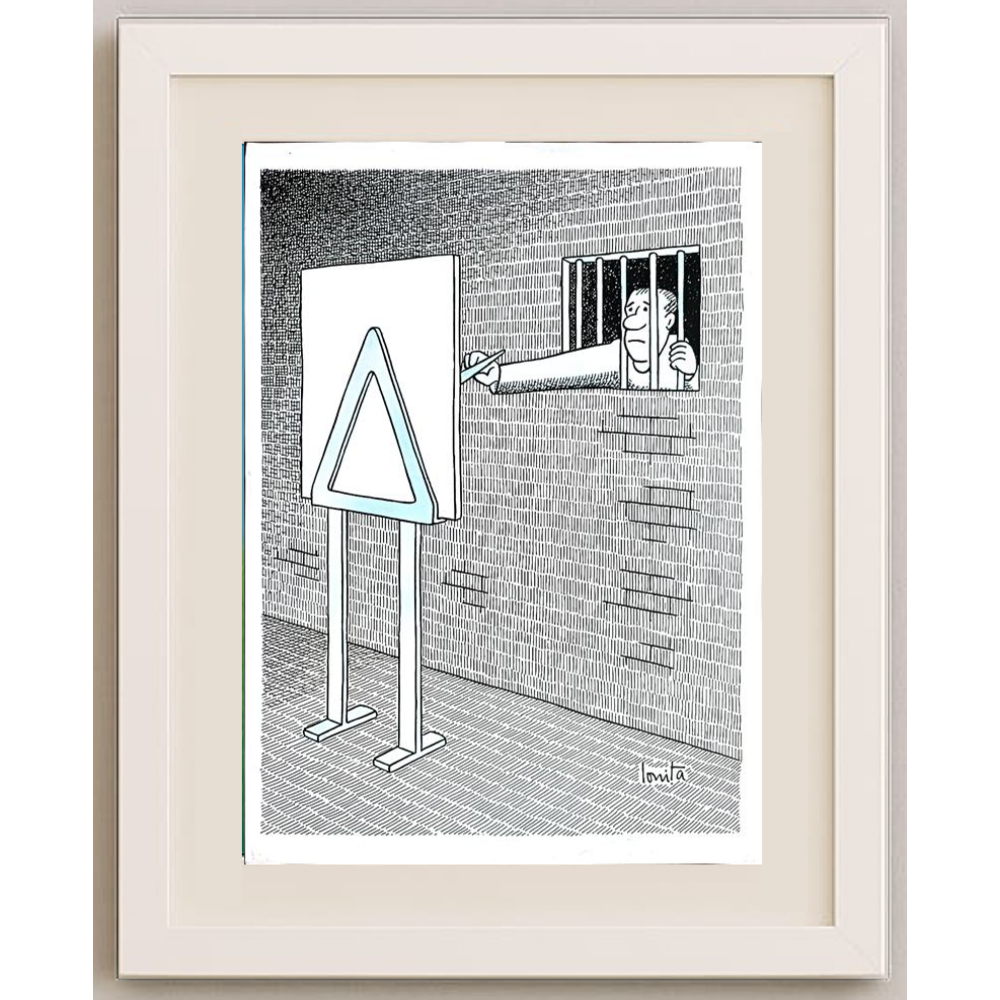 Nicolae Ionita 43x30cm Orijinal Karikatür BOD00208