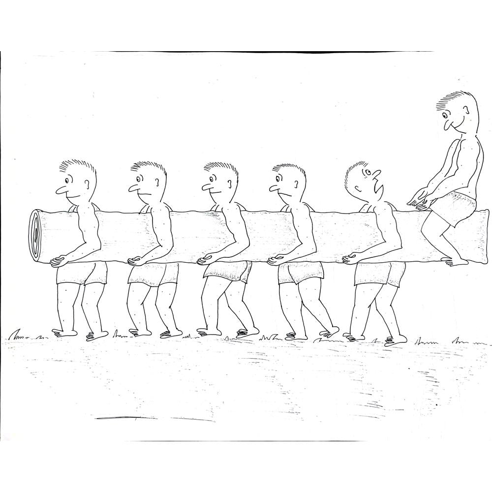 Gangadhar 36x29cm Orijinal Karikatür BOD00222