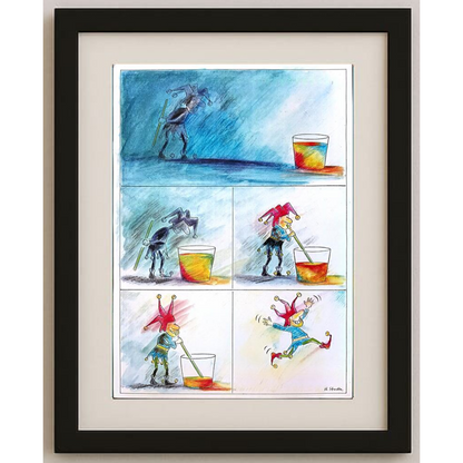 Henning Studte 43x30cm Orijinal Karikatür BOD00224