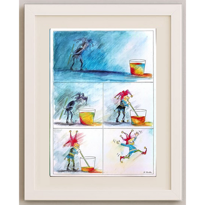 Henning Studte 43x30cm Orijinal Karikatür BOD00224