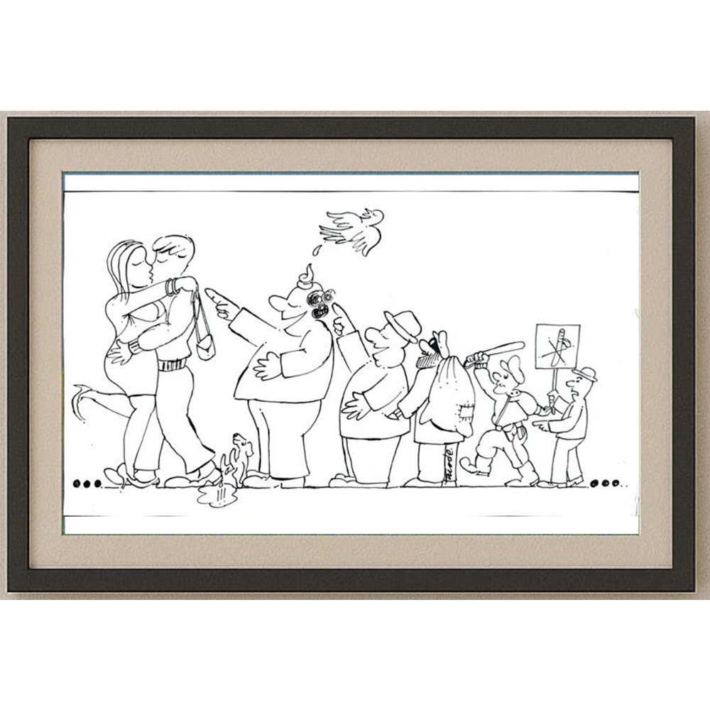 Tode Blazevski 43x23cm Orijinal Karikatür BOD00226