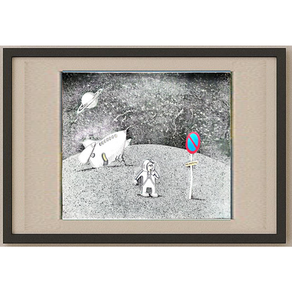 Zdravko Beshendzhiev 43x36cm Original Cartoon BOD00240