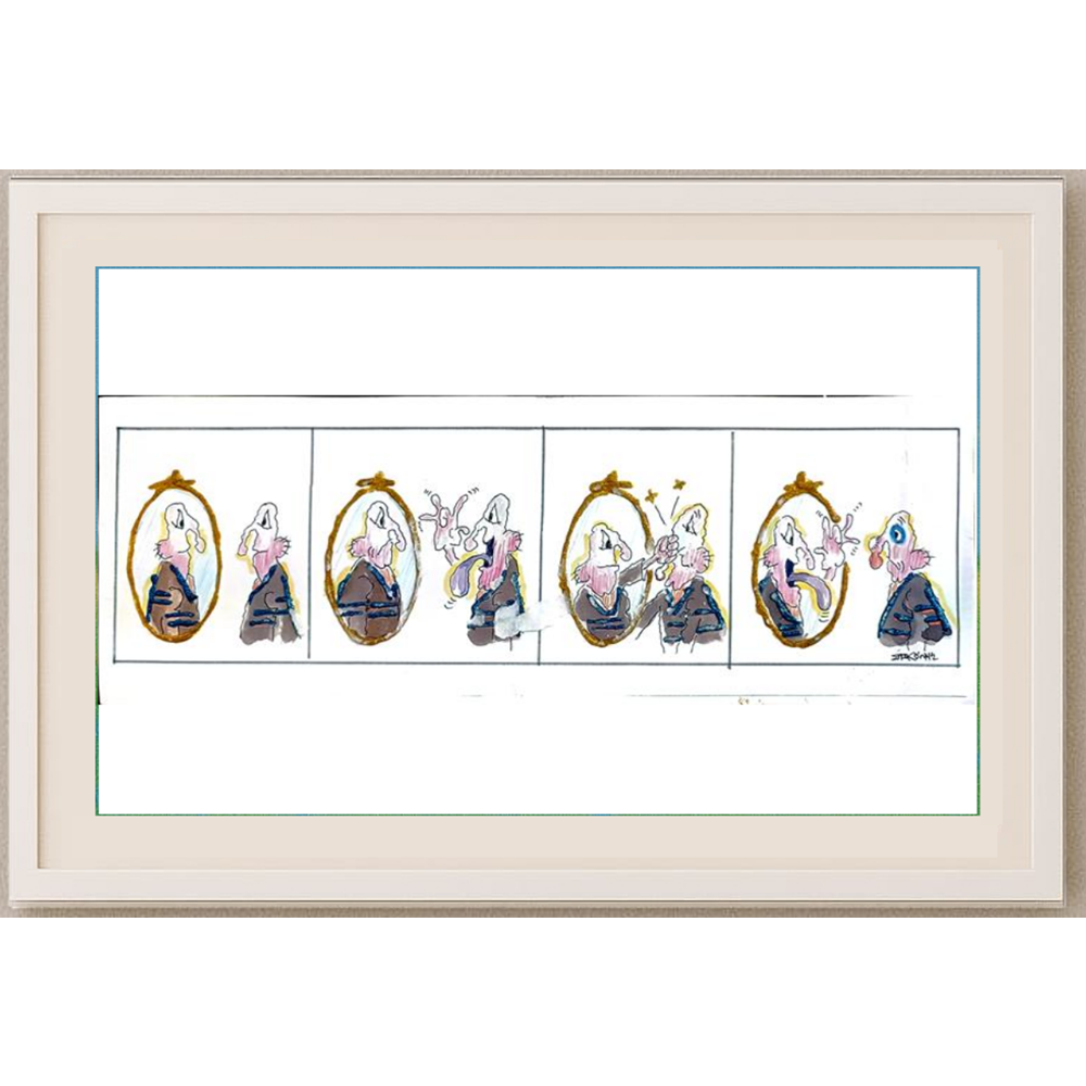 Serafim Bakoulis 43x15cm Orijinal Karikatür BOD00241
