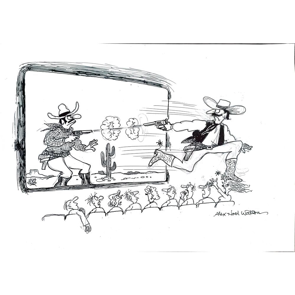 Alex Noel Watson 35x25cm Original Cartoon BOD00243