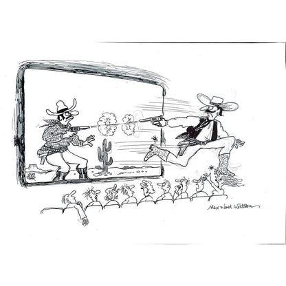 Alex Noel Watson 35x25cm Original Cartoon BOD00243